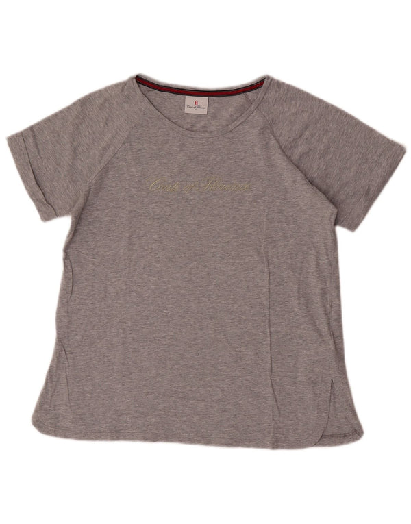 Conte of Florence Camiseta gráfica para mujer Top UK 46 Algodón gris grande