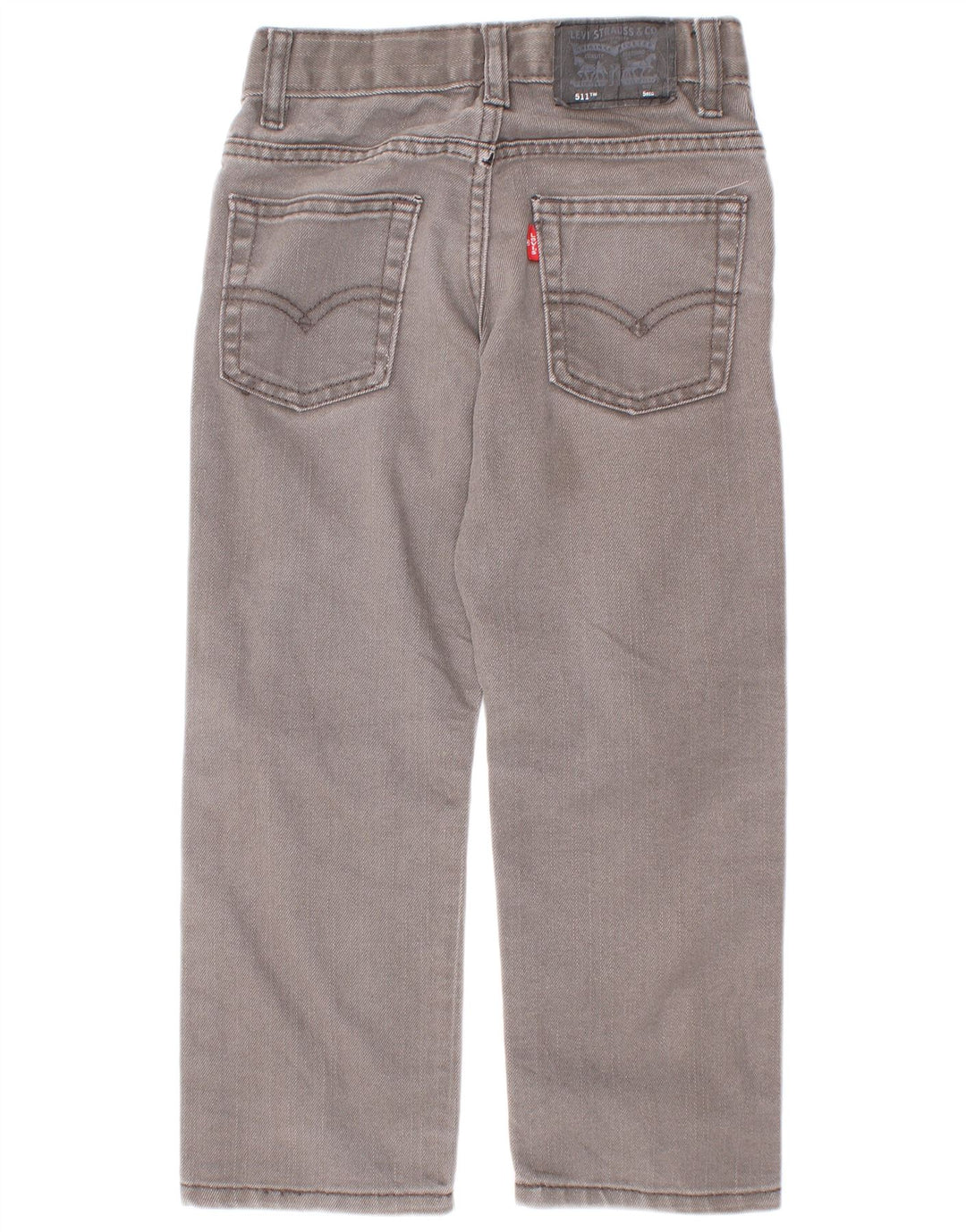 Levi's Vaqueros ajustados desgastados 511 para niños 4-5 años W22 L18 Algodón gris