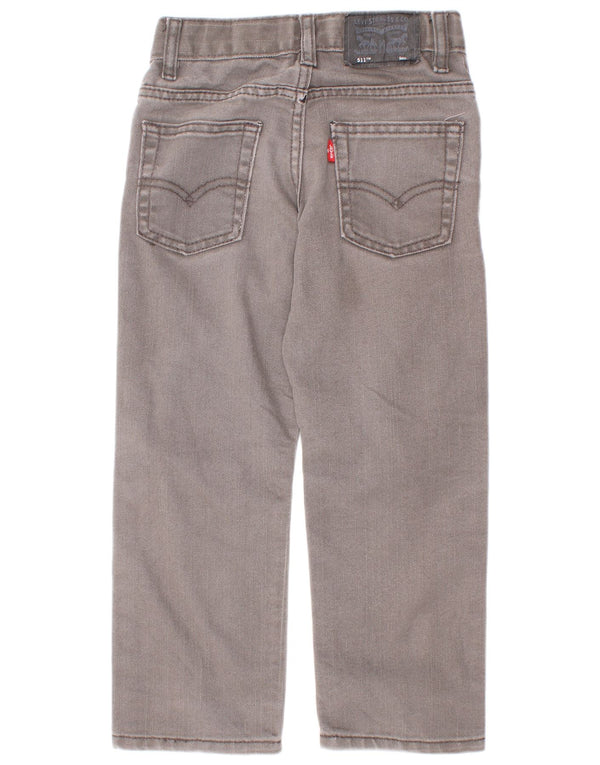 Levi's Vaqueros ajustados desgastados 511 para niños 4-5 años W22 L18 Algodón gris