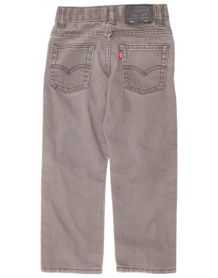 Levi's Vaqueros ajustados desgastados 511 para niños 4-5 años W22 L18 Algodón gris