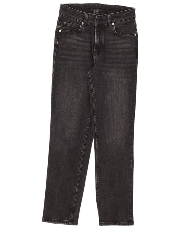Massimo Dutti Vaqueros Rectos Mujer EU 34 2XS W24 L26 Negro Algodón