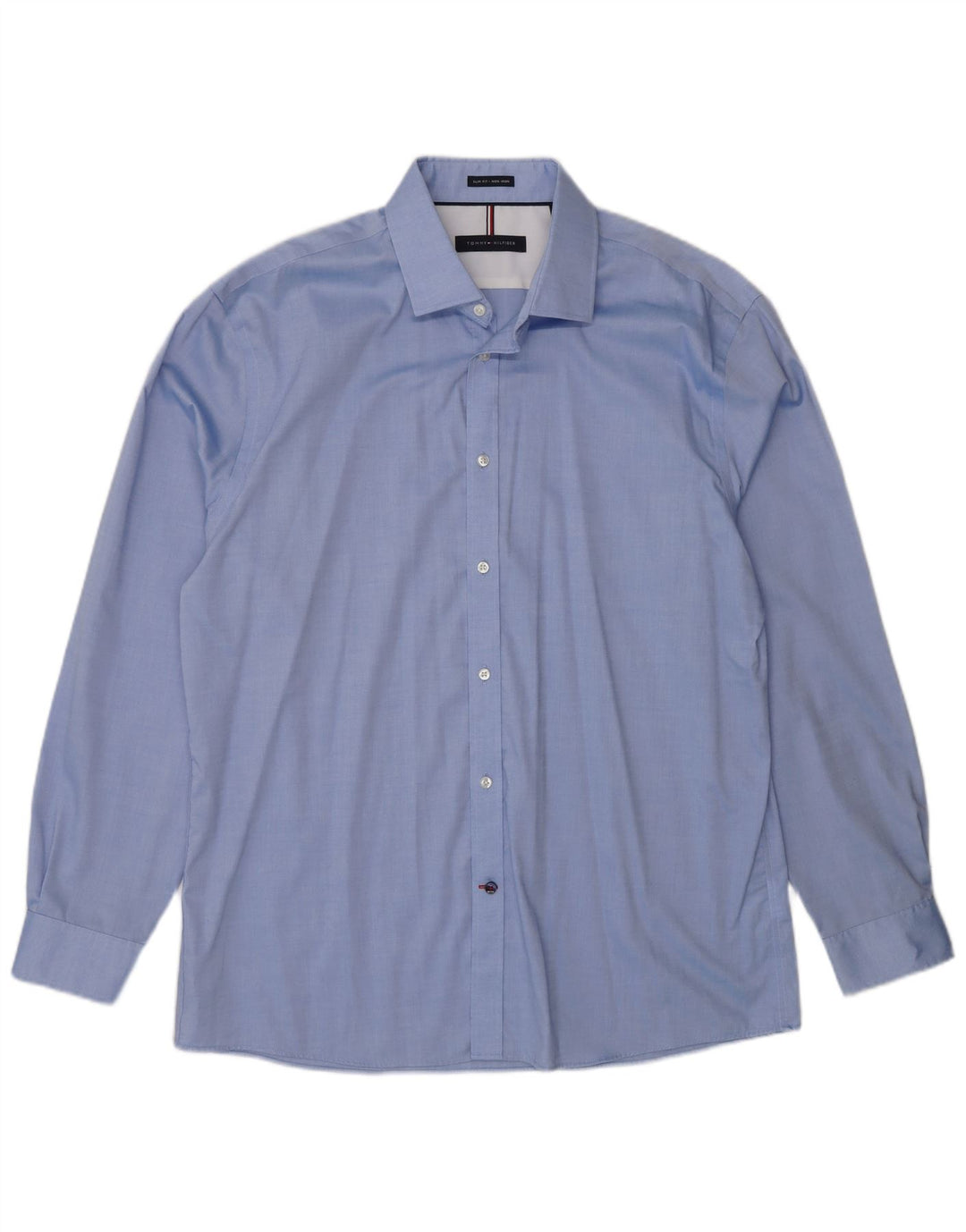 Tommy Hilfiger Camisa Slim Fit para Hombre Talla 16 Grande Azul