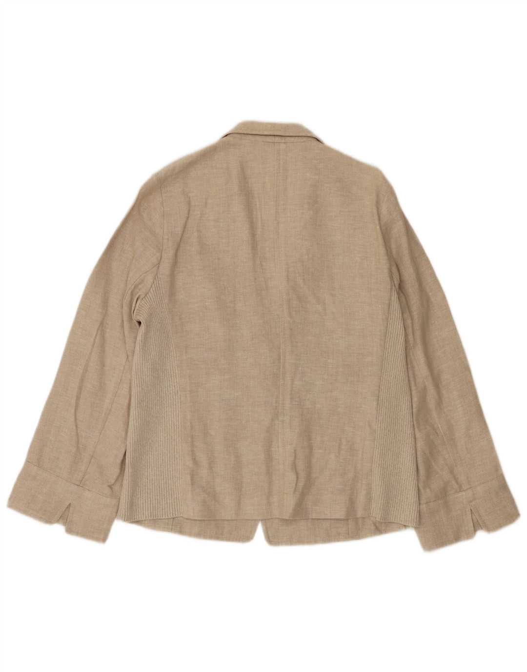 Paolo Tonali Chaqueta tipo blazer con 1 botón para mujer Reino Unido 42 Lino beige mediano