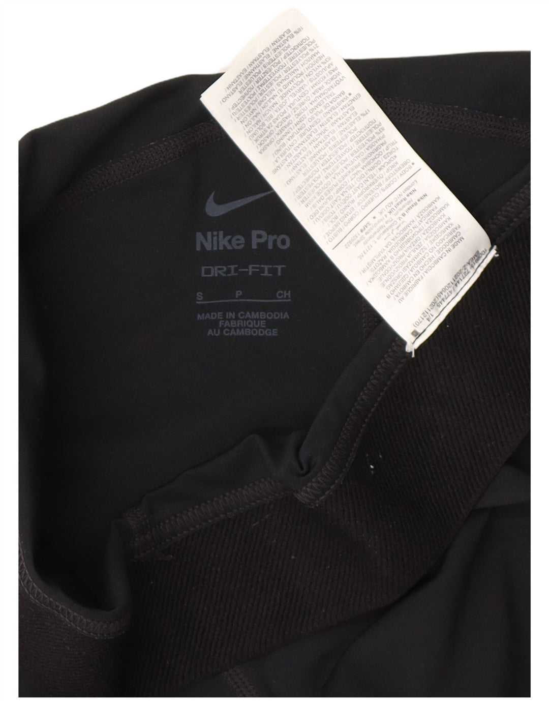 NIKE Pantalones cortos deportivos Dri Fit Graphic para mujer UK 10 Small Poliéster negro