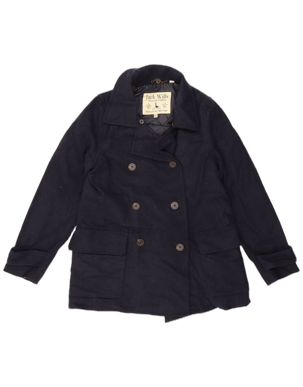 Jack Wills Chaquetón para mujer UK 40 Lana azul marino mediana