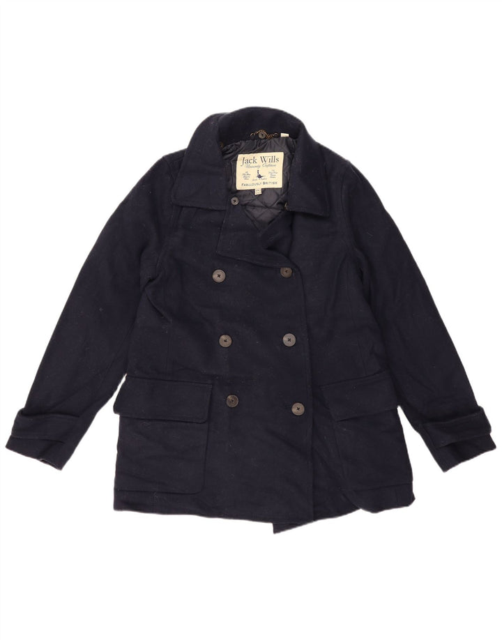 Jack Wills Chaquetón para mujer UK 40 Lana azul marino mediana
