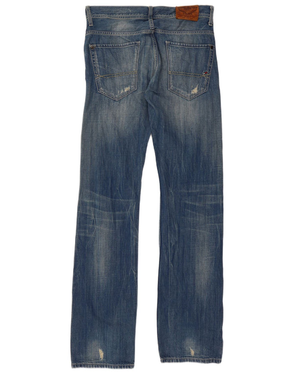 Tommy Hilfiger Vaqueros rectos desgastados para hombre W32 L34 Azul