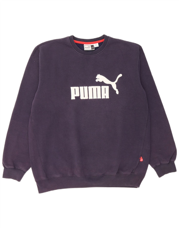 Puma Hombre Graphic Sudadera Jumper Grande Azul Marino