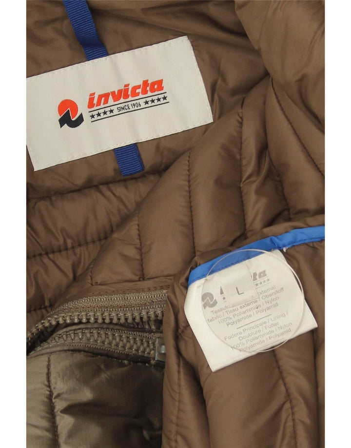 Invicta Chaqueta acolchada con capucha para mujer UK 44 Large Poliamida caqui