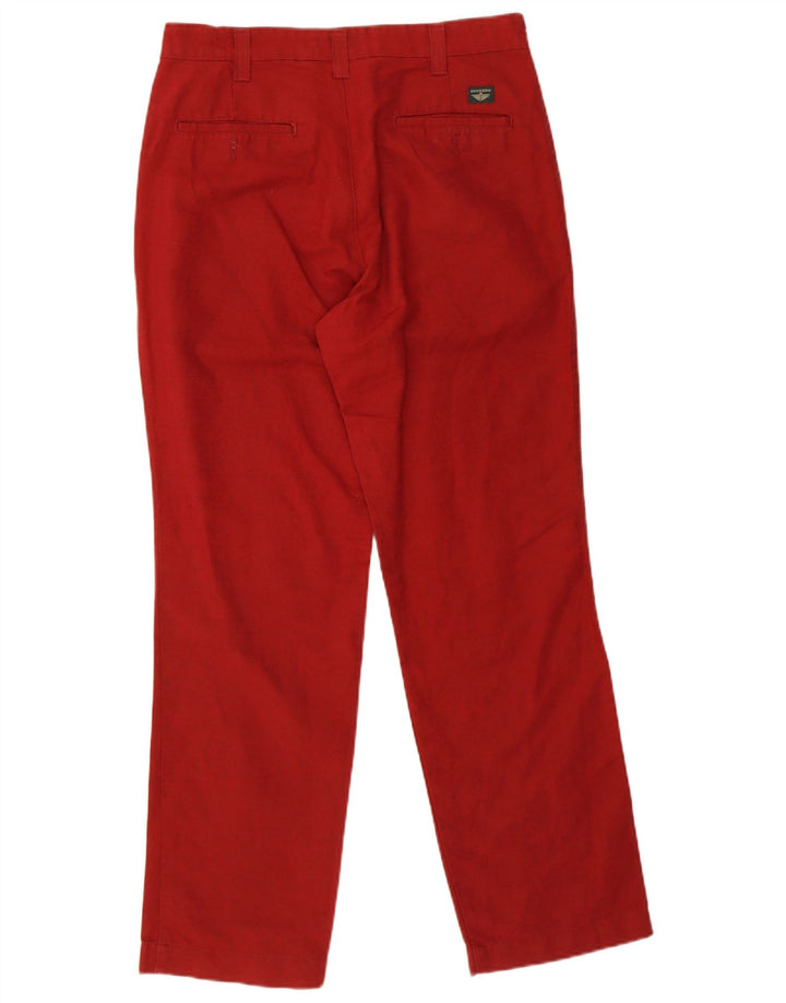 Dockers Pantalones chinos rectos color caqui para hombre W33 L32 Rojo