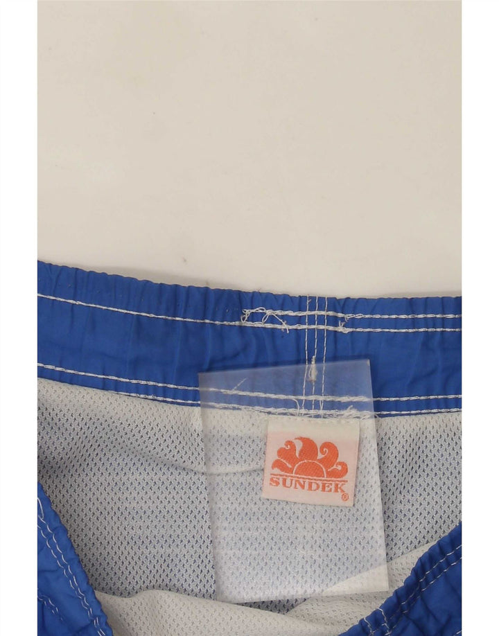 Sundek Bañador para hombre con diseño color block en azul grande
