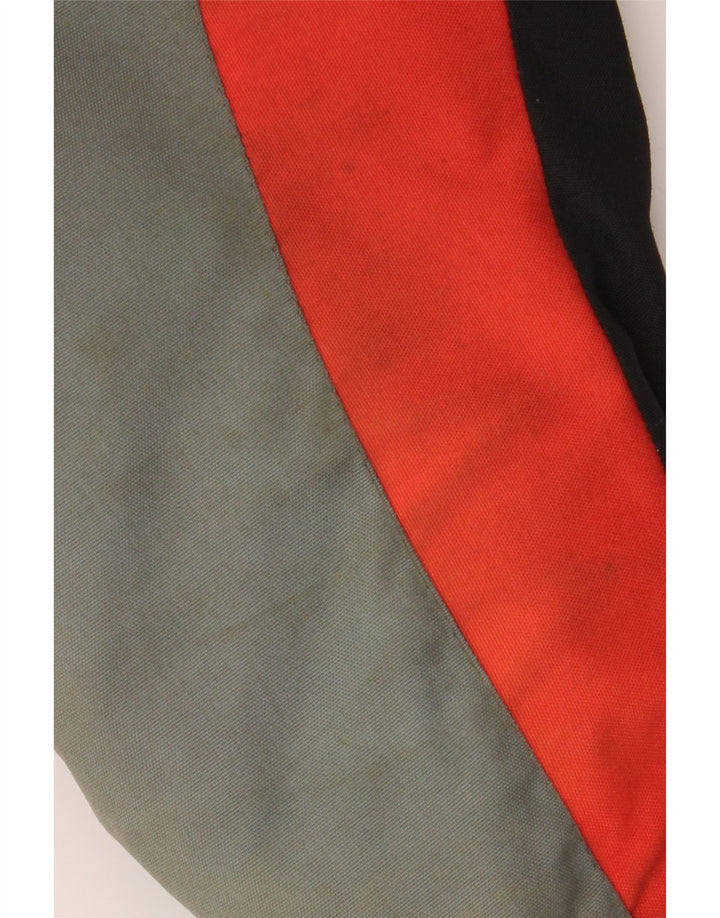 Vintage hombres Racer chaqueta Reino Unido 40 grande negro colorblock