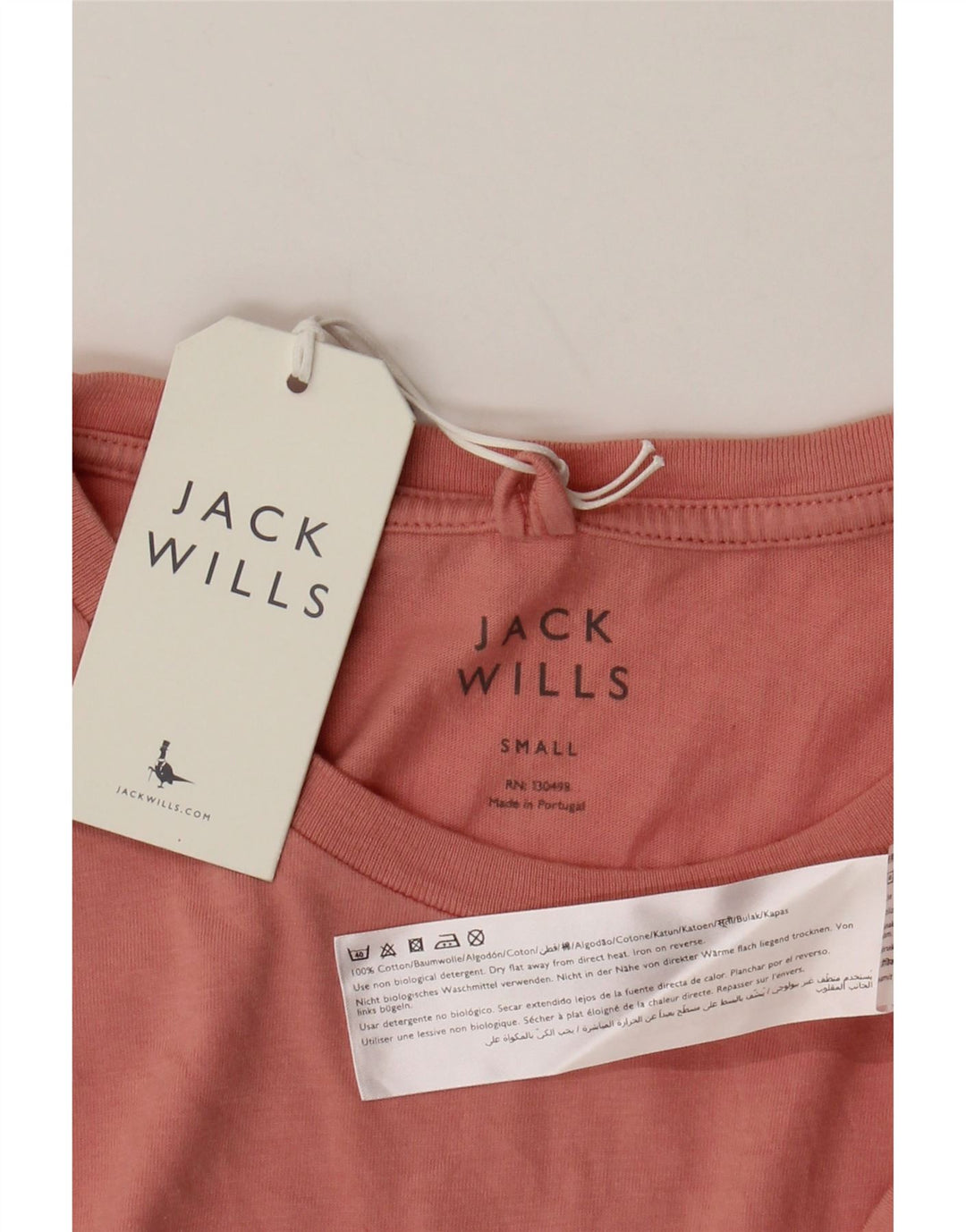 Camiseta Jack Wills Hombre Top Small Rosa Algodón