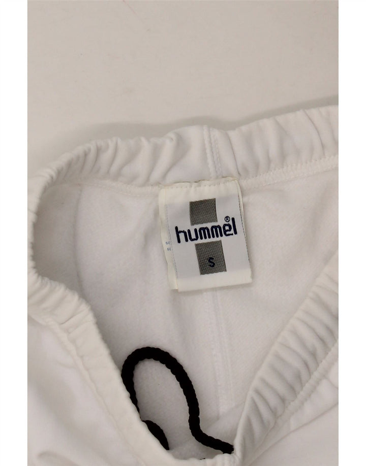 HUMMEL Womens Graphic Sport Shorts UK 10 Small  White Polyester Vintage Hummel and Second-Hand Hummel from Messina Hembry 