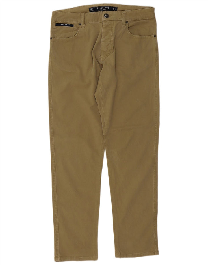 Hackett Mens Slim Casual Pantalones W34 L32 Algodón Caqui