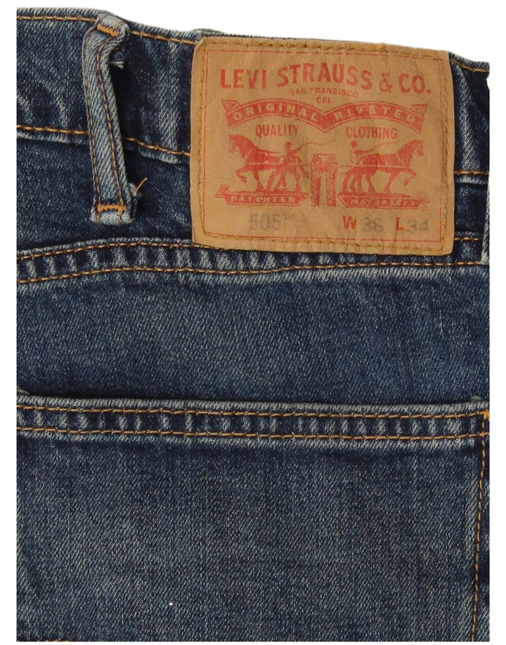 Levi's Vaqueros rectos 505 para hombre W38 L34 Algodón azul