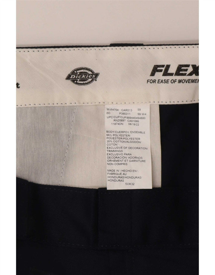 Dickies Pantalón chino recto para hombre W50 L32 Poliéster azul marino