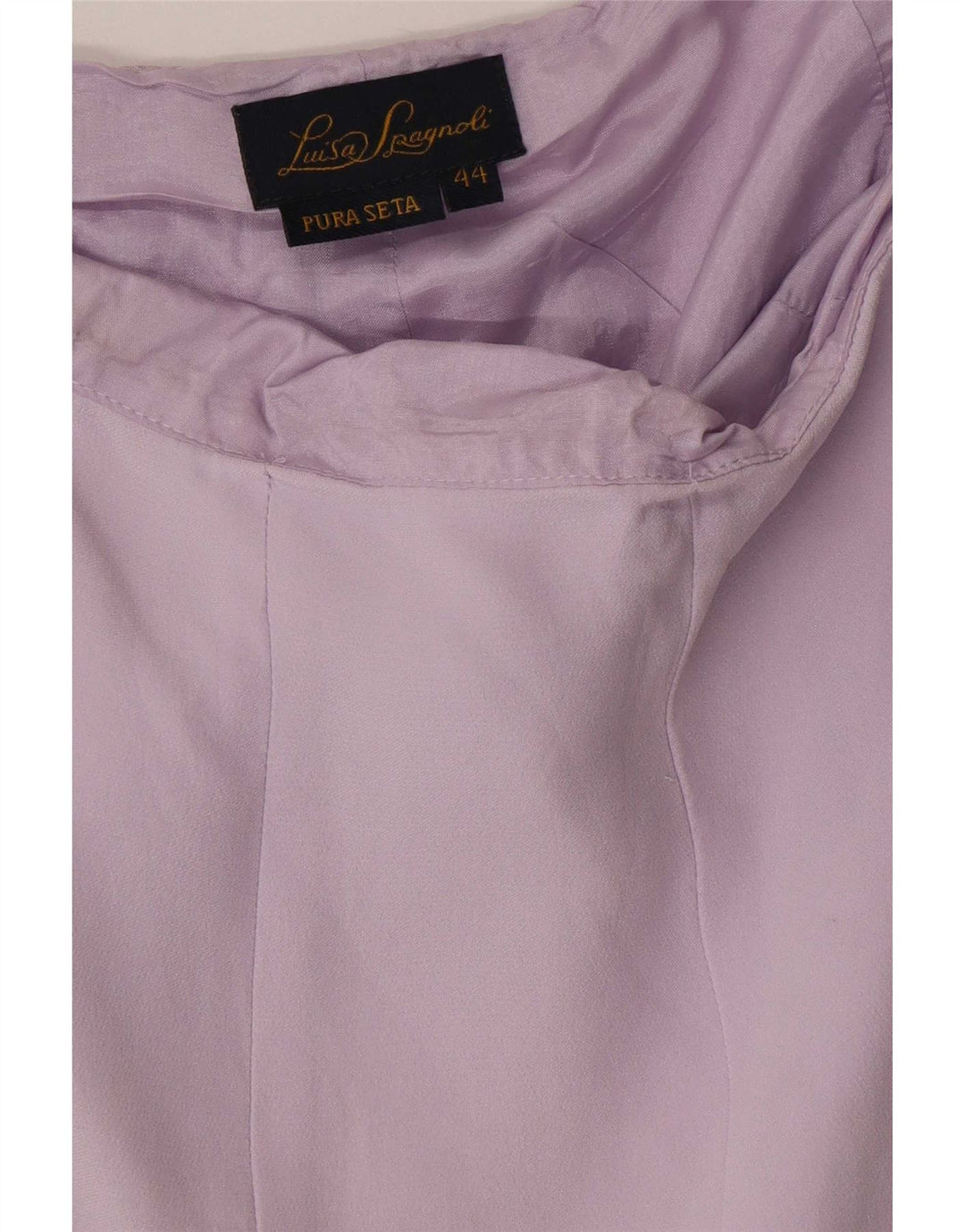 Luisa Spagnoli Falda con volantes para mujer IT 44 Medium W30 Seda morada