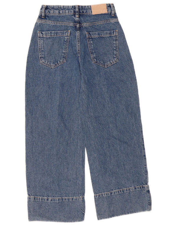 Zara Vaqueros Sueltos De Cintura Alta Para Mujer EU 32 2XS W22 L25 Algodón Azul