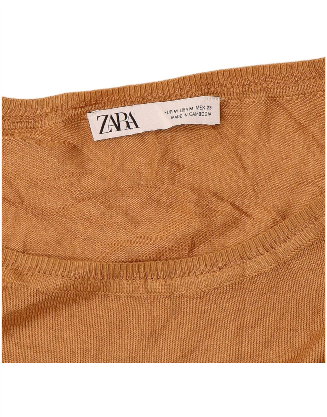 Zara - Jersey extragrande con cuello barco para mujer, talla 40, color amarillo mediano