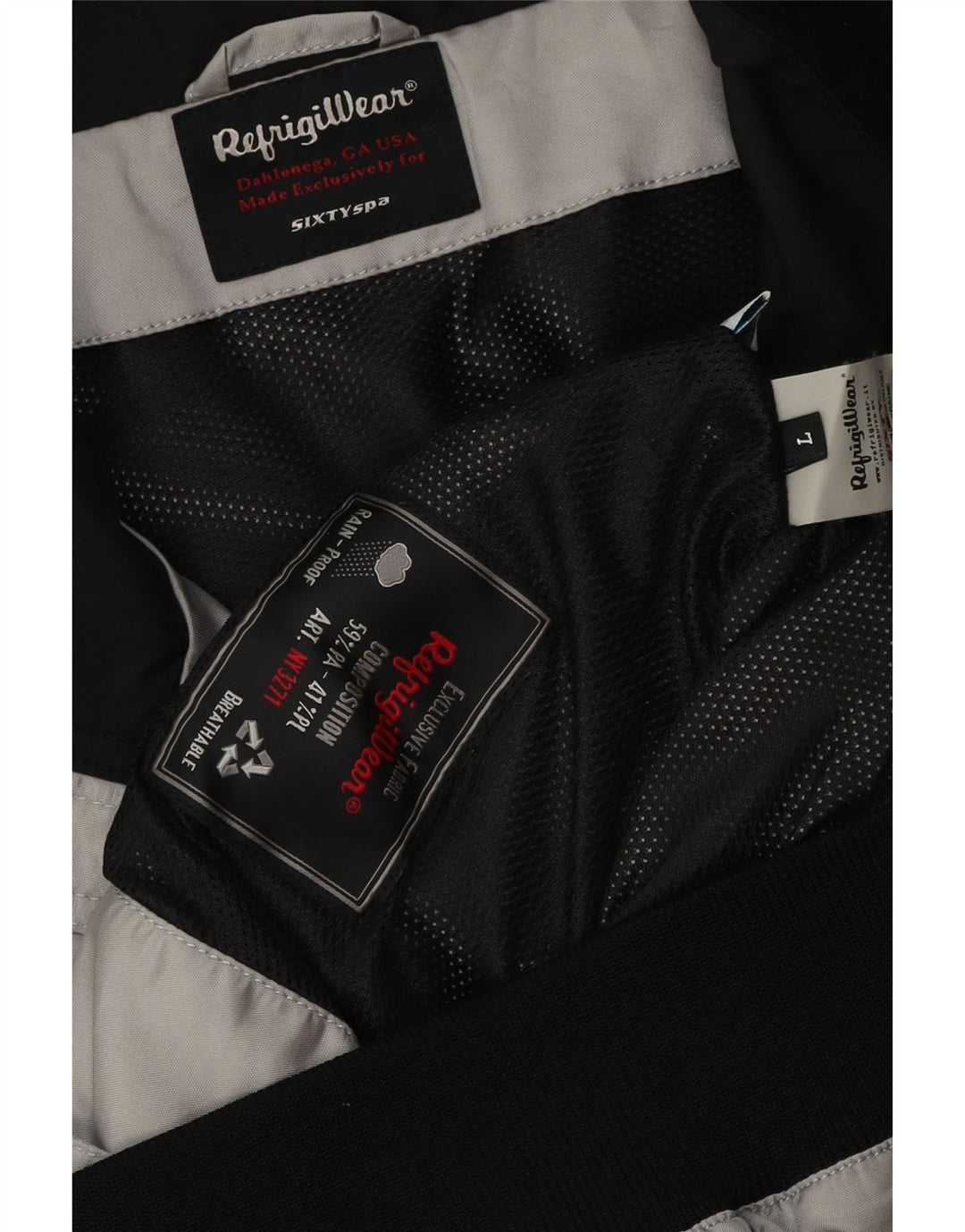 Refrigiwear Chaqueta impermeable bomber para hombre Reino Unido 40 Poliéster gris grande