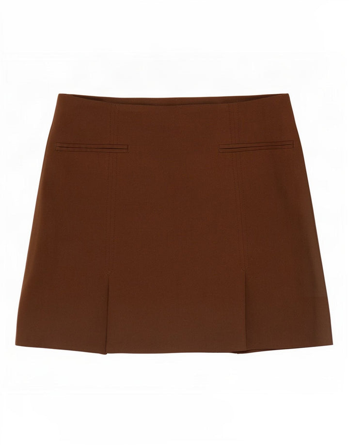 Zara Mujer Minifalda Pequeña W26 Marrón
