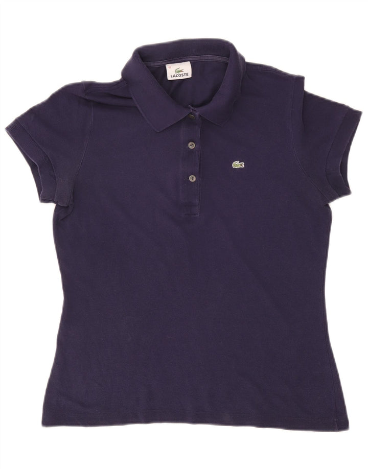 Polo Lacoste para mujer talla 42 grande algodón azul marino