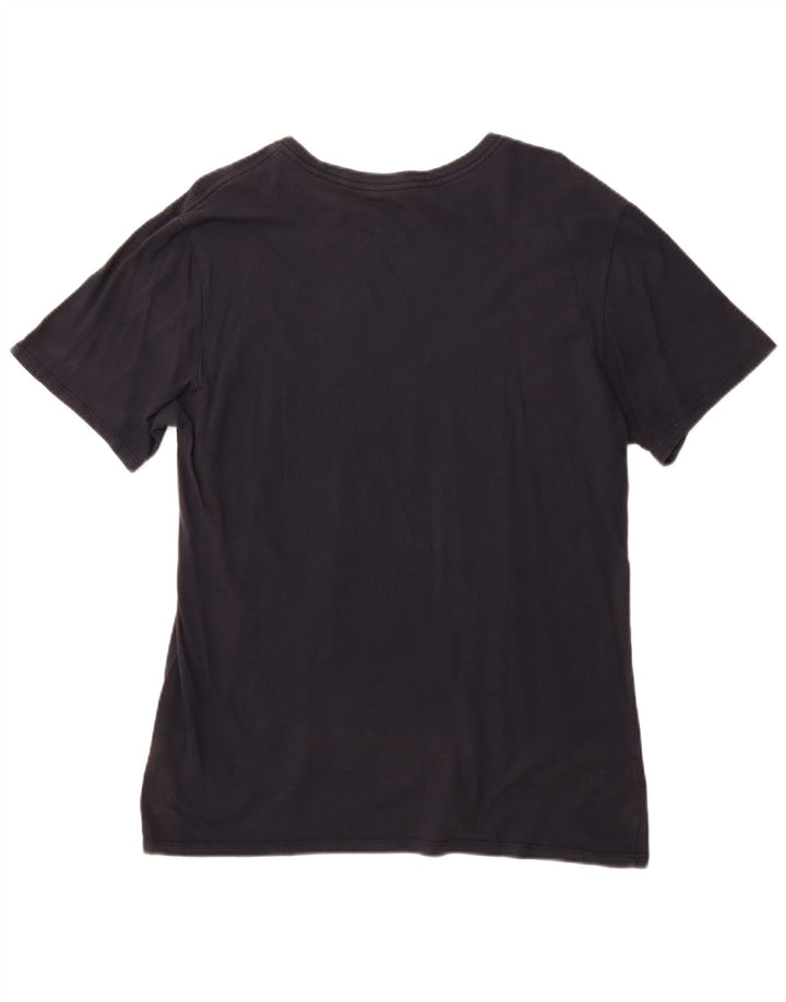NIKE Camiseta gráfica para hombre Top grande de algodón azul marino