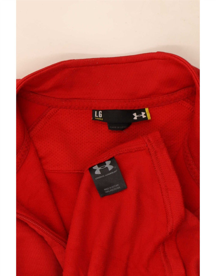 Under Armour - Chaqueta de chándal para mujer, talla 40, poliéster rojo grande