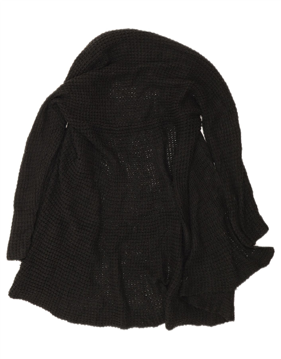 Zara Mujer Cárdigan Abierto Suéter UK 12 Medium Negro