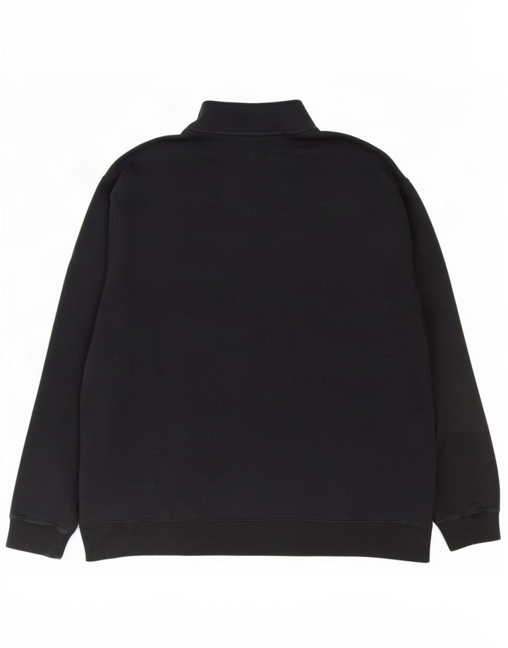 Nike - Sudadera con cuello y cremallera para hombre, talla 2XL, algodón negro