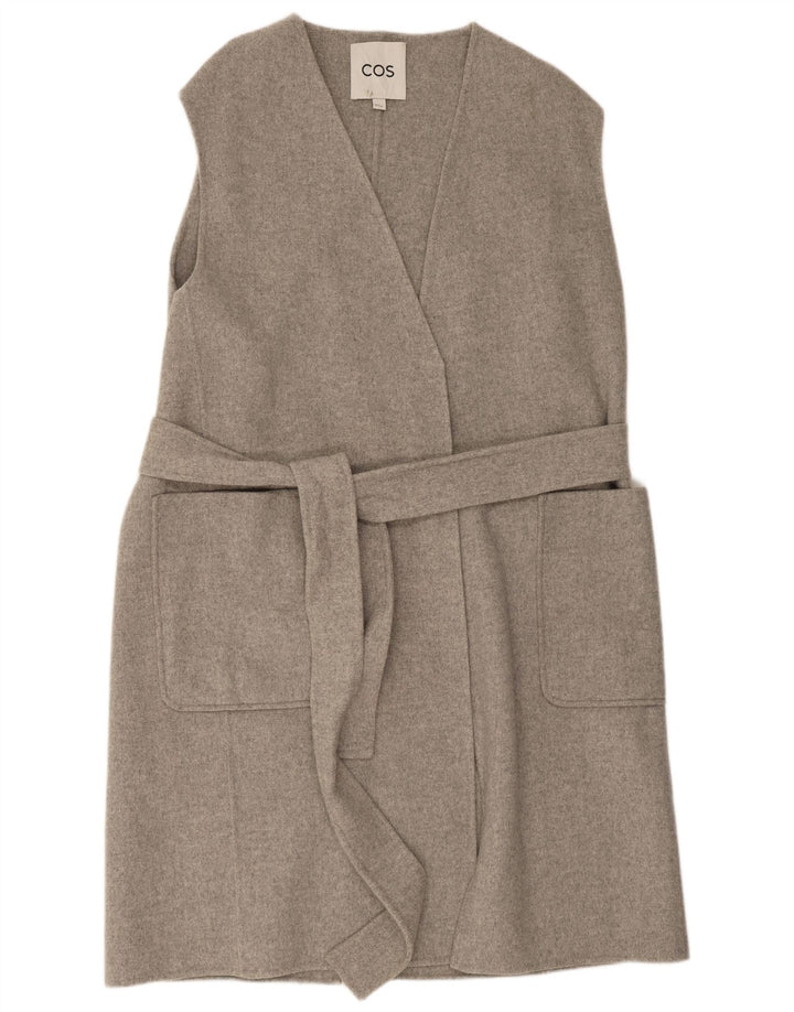 Chaleco largo extragrande para mujer Cos UK 14 Lana gris medio