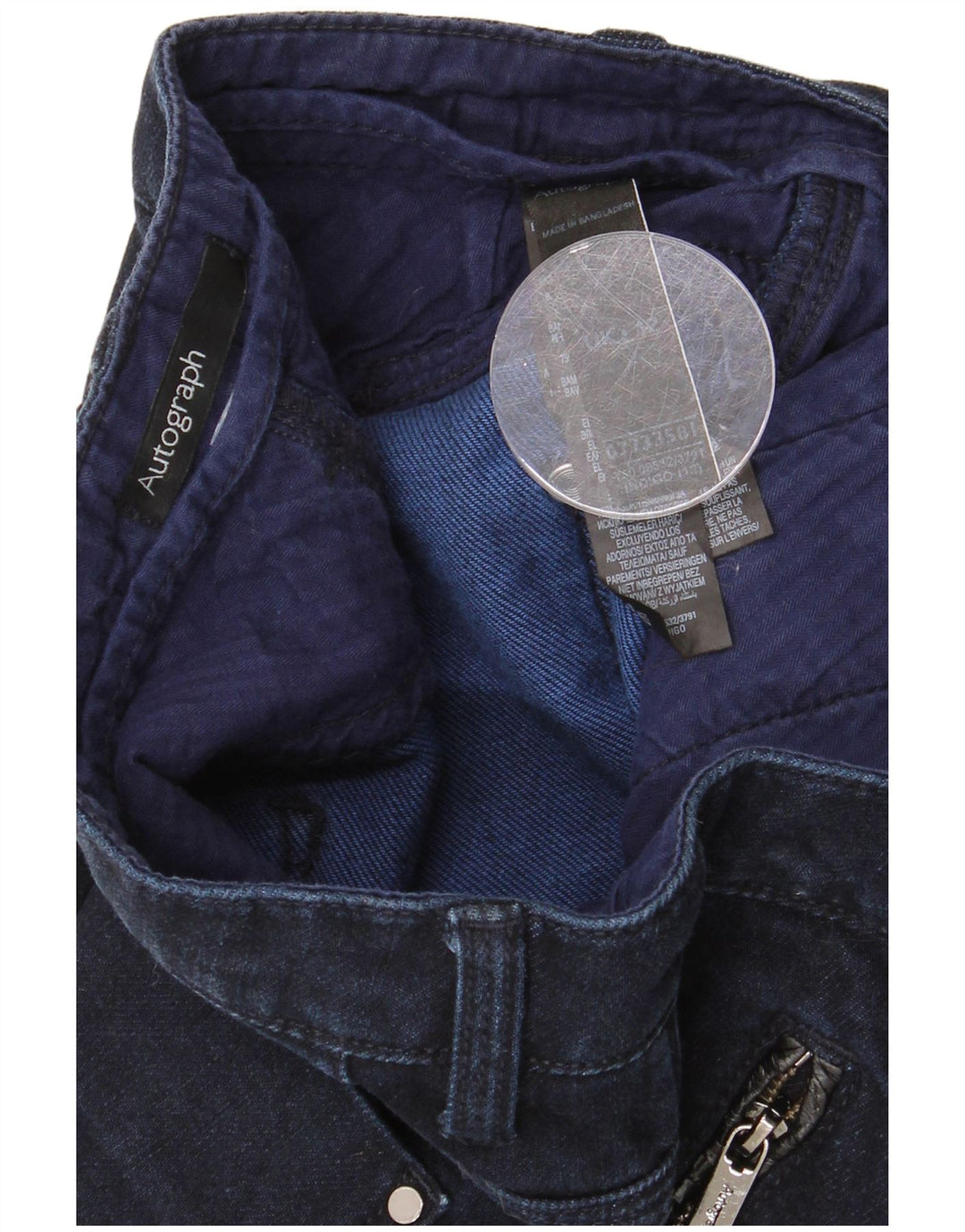 MARKS & SPENCER Falda vaquera autógrafa para mujer UK 12 Medium W30 Azul marino