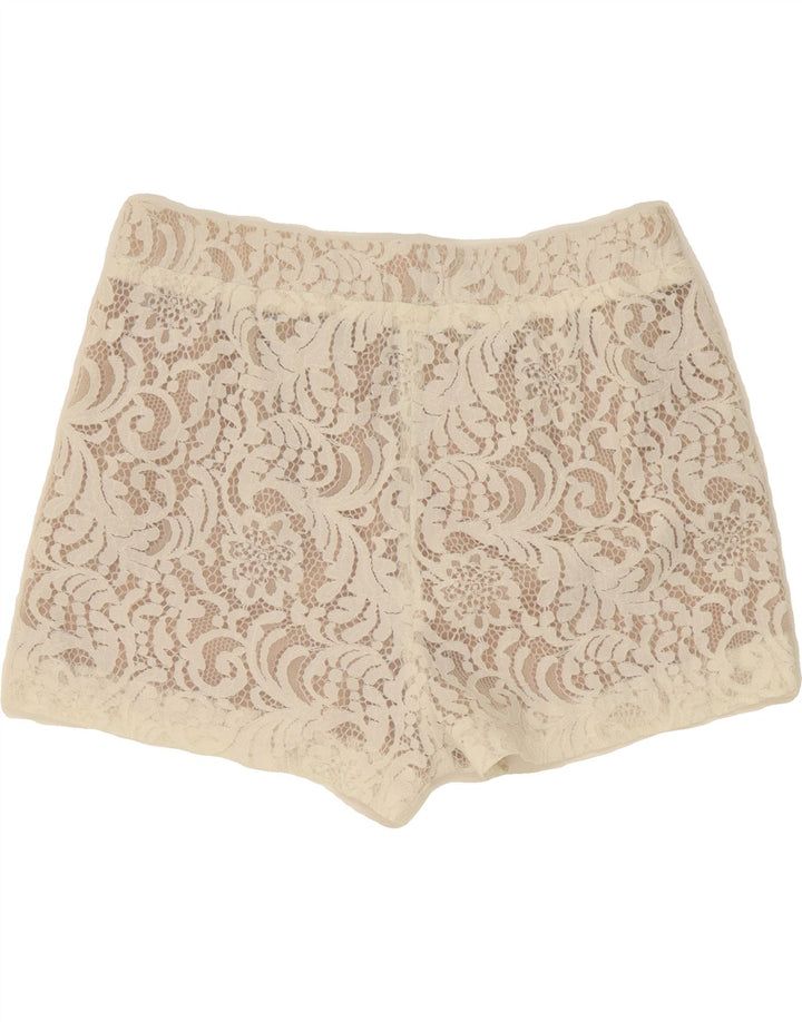 BCBGMAXAZRIA Womens Hot Pants Small W30  Off White Nylon Vintage BCBGMAXAZRIA and Second-Hand BCBGMAXAZRIA from Messina Hembry 