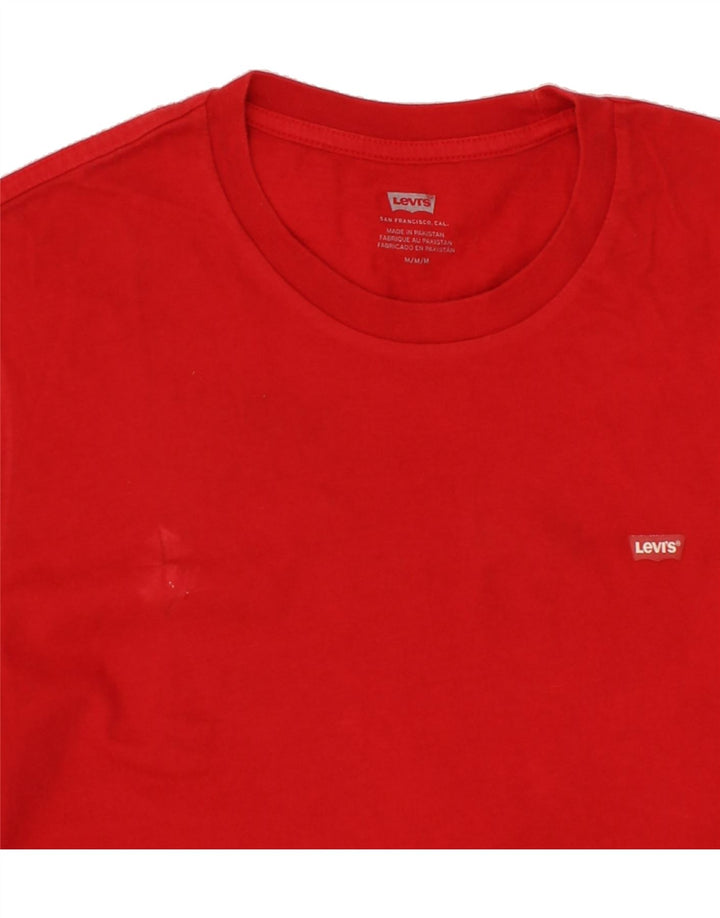 LEVI'S Mens T-Shirt Top Medium Red Cotton Vintage Levi's and Second-Hand Levi's from Messina Hembry 