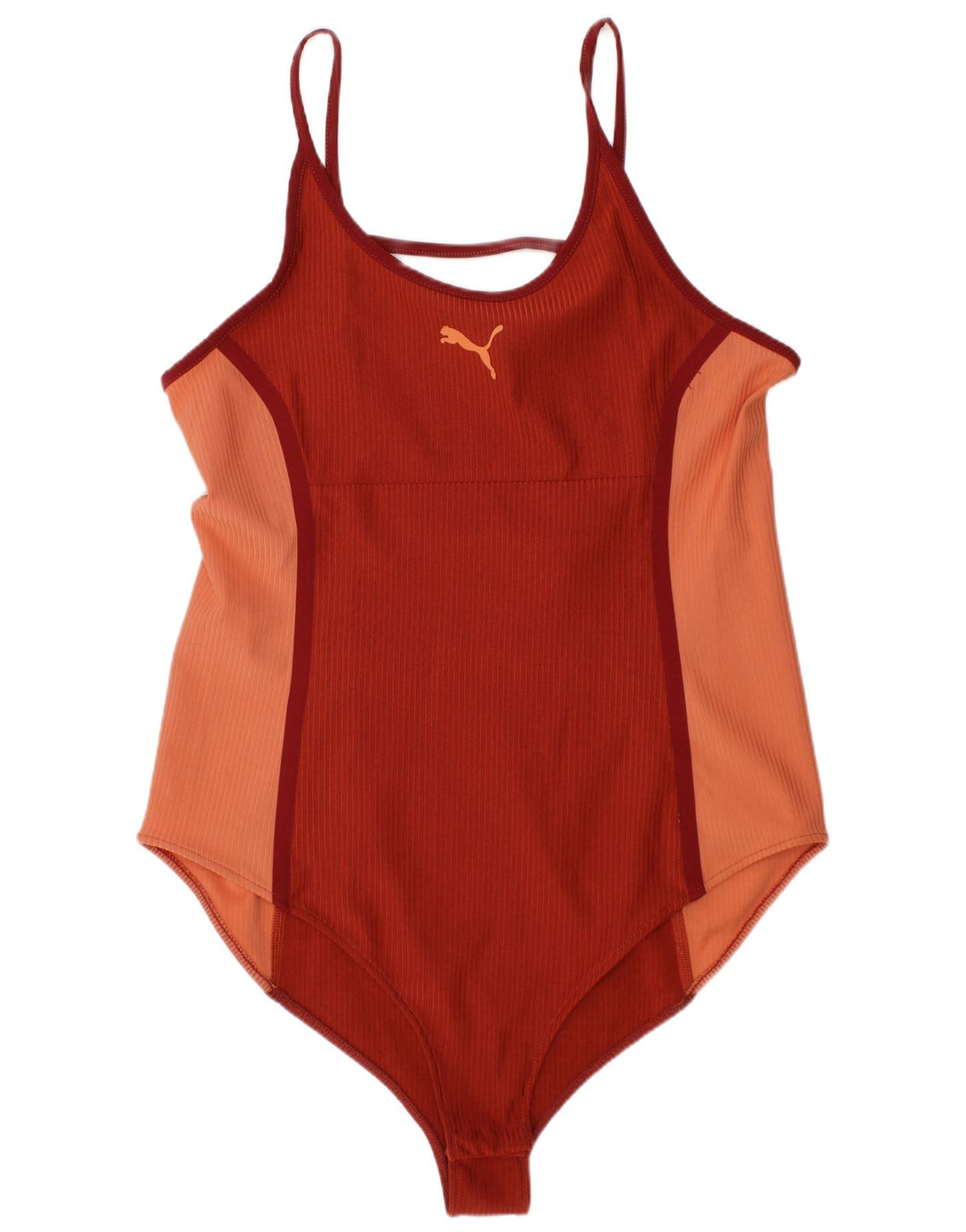 Bañador Puma Mujer Naranja Medio Colorblock Poliéster Deportes