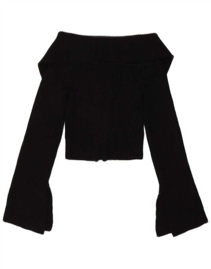 Zara Mujer Bolero Jumper Reino Unido 12 Mediano Negro