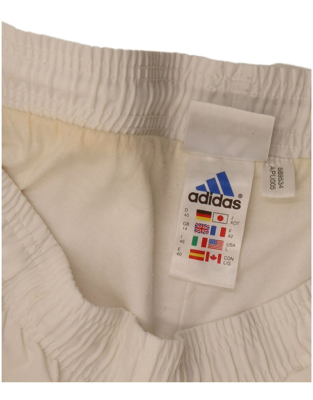 Adidas - Pantalones de chándal para mujer, talla 40, poliéster blanco grande
