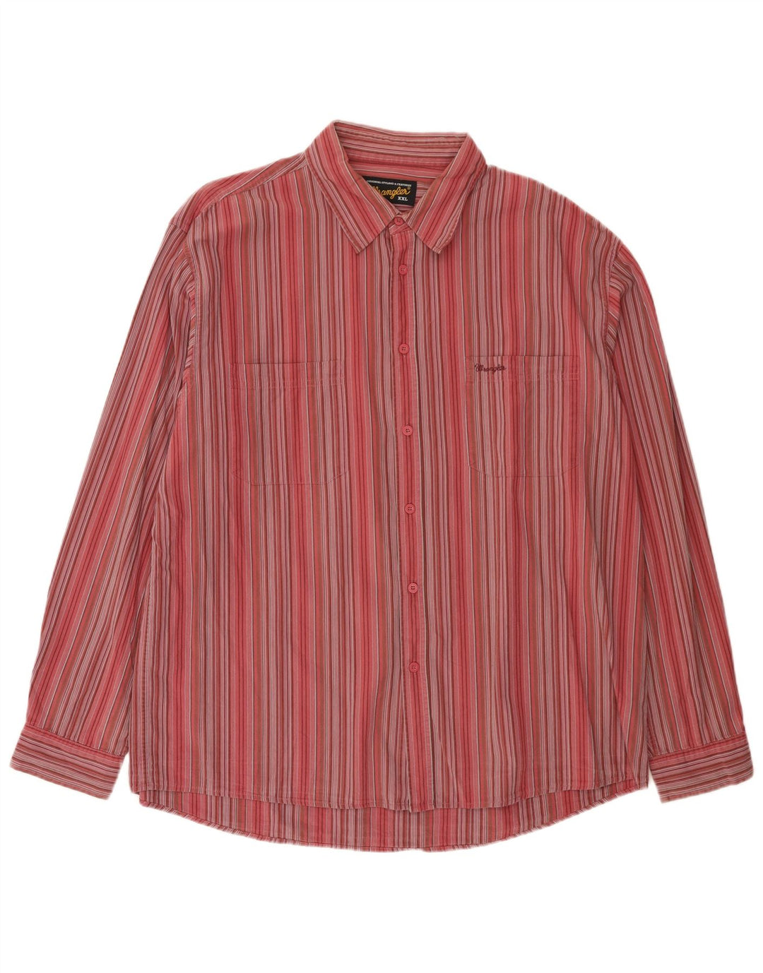 Wrangler Camisa De Hombre 2XL Algodón A Rayas Rojas