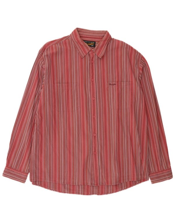 Wrangler Camisa De Hombre 2XL Algodón A Rayas Rojas