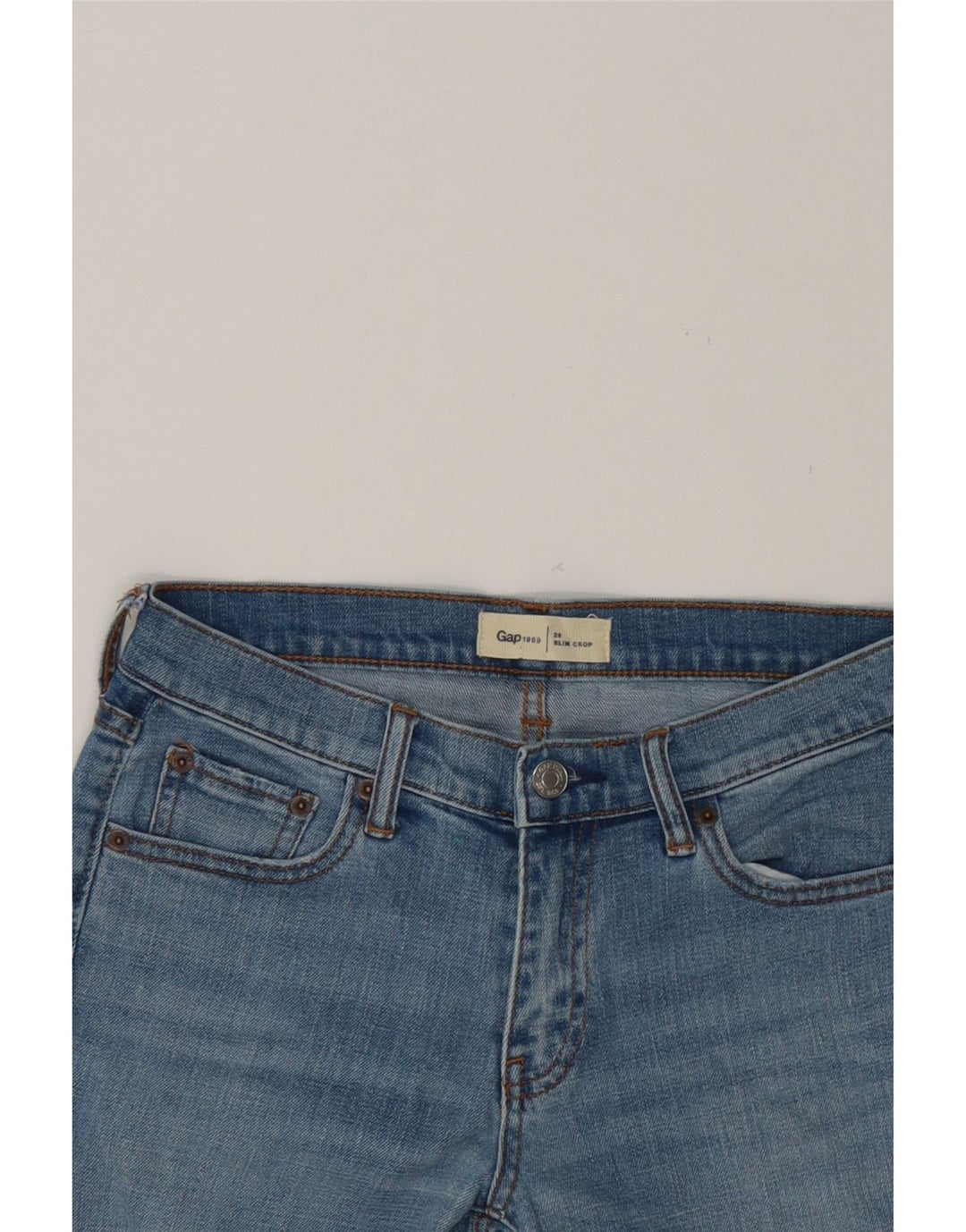 GAP Womens Slim Cropped Jeans W26 L24  Blue Cotton Vintage Gap and Second-Hand Gap from Messina Hembry 