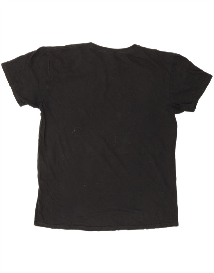 QUIKSILVER Camiseta gráfica Hawaii de ajuste regular para hombre Top grande de algodón negro