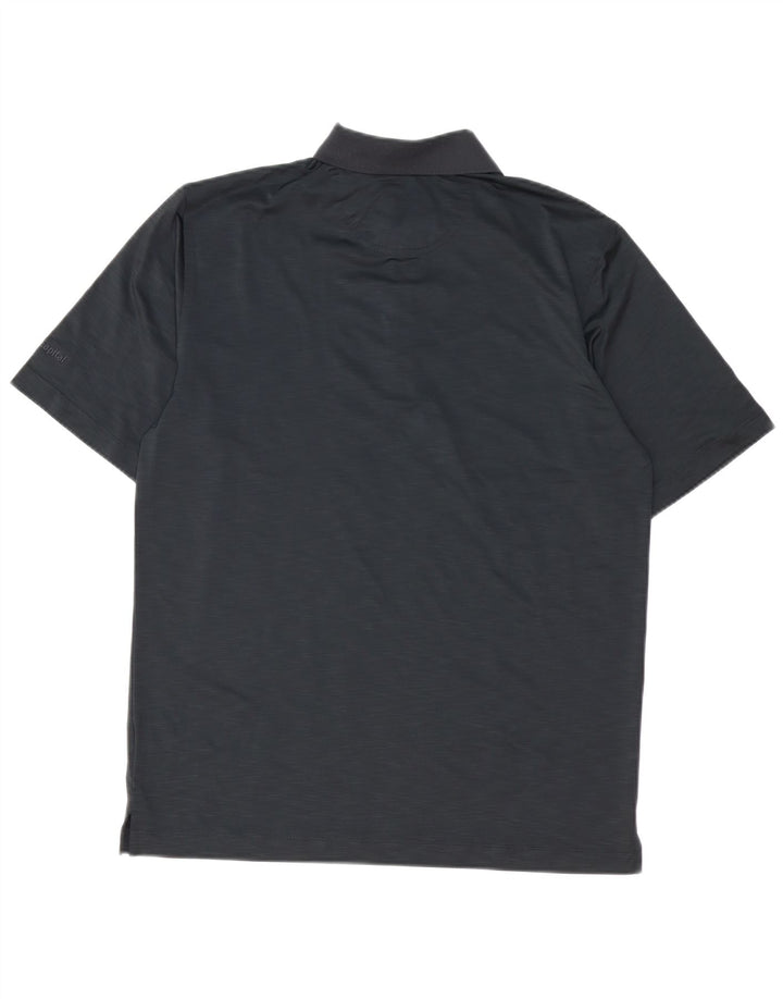 Greg Norman Polo para hombre pequeño poliéster negro