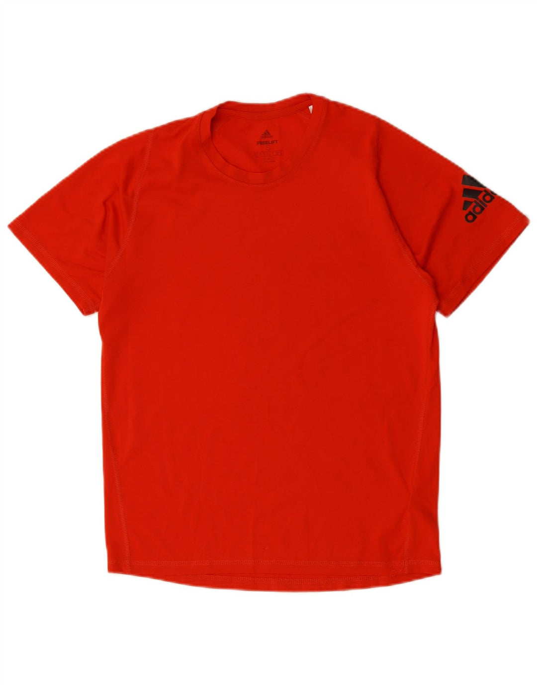 ADIDAS Mens Climalite Graphic Camiseta Top Pequeño Poliéster Rojo