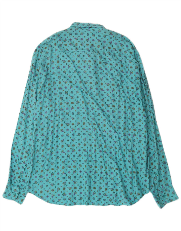 Camisa Benetton Hombre XL Turquesa Modal Bird