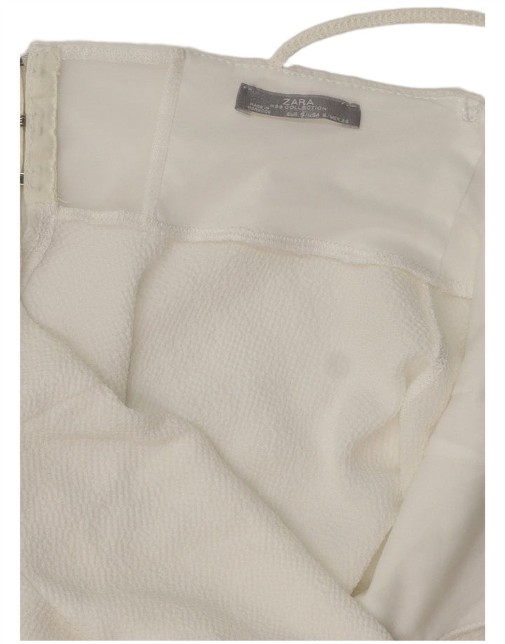 Zara Mujer Top Cami Asimétrico UK 8 Small Blanco