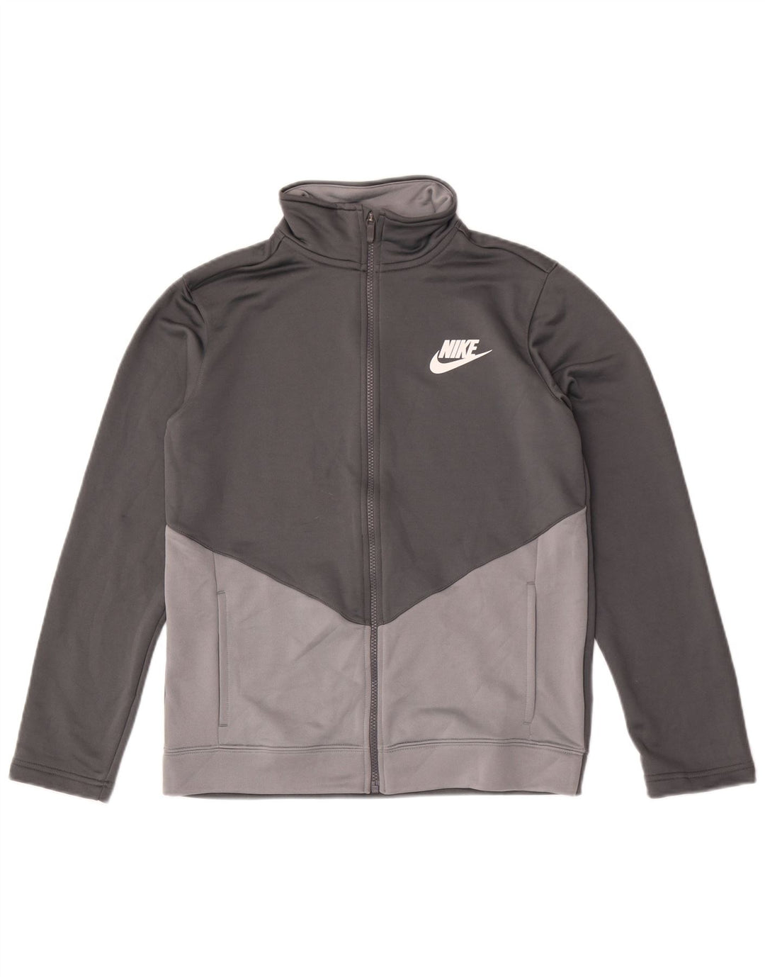 Nike Chaqueta de chándal para niños 13-14 años XL Gris Colorblock Poliéster