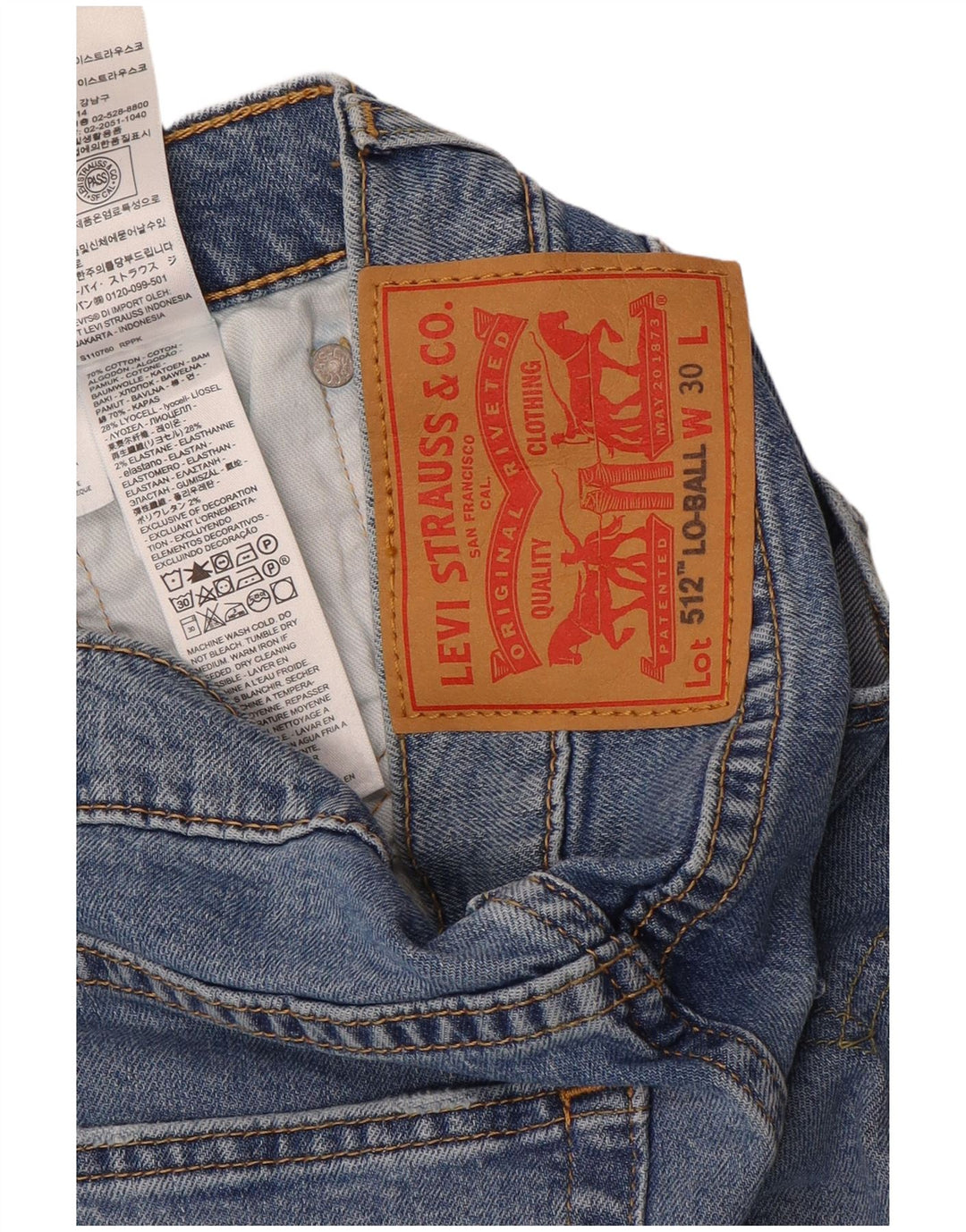Vaqueros Levi's Mujer Slim Tapered W30 L32 Algodón Azul