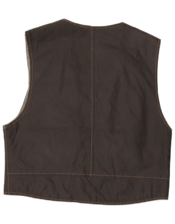 Vintage hombres Gilet pequeño algodón negro