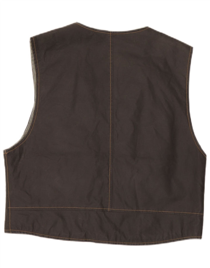 Vintage hombres Gilet pequeño algodón negro
